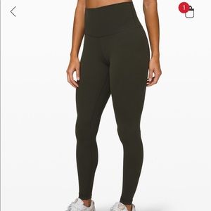 Olive green align pant